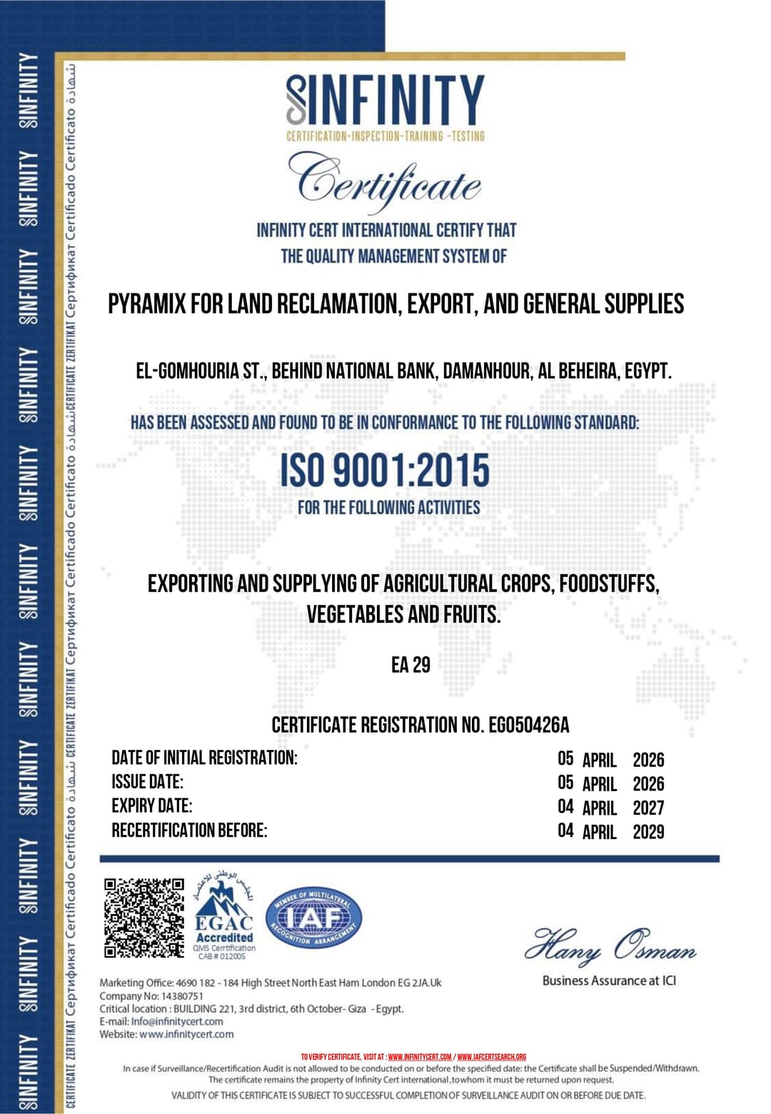 ISO 9001:2015 Certificate